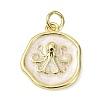 Ocean Theme Brass Enamel Pendants KK-H270-06G-04-1