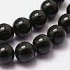 Synthetic Green Goldstone Beads Strands G-N0178-02-12mm-3