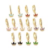 Rack Plating Brass Micro Pave Cubic Zirconia Huggie Hoop Earrings EJEW-F278-19-G-1