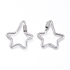 304 Stainless Steel Screw Carabiner Lock Charms X-STAS-K192-05P-2