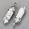 Natural Howlite Double Terminated Pointed Pendants X-G-F295-04F-2