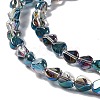 Electroplate Glass Beads Strands EGLA-L038-HR01-3