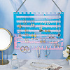2Pcs Acrylic Wall Mounted Jewelry Display Stands for Earrings Necklaces Bracelets Rings OACR-BC0001-28-4