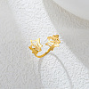 Halloween 304 Stainless Steel Spider Web Cuff Open Rings WGB2691-02-1
