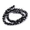 Handmade Evil Eye Lampwork Round Bead Strands LAMP-L055-8mm-08-3