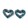 Heart Shape Polymer Clay Rhinestone Beads CLAY-NH0001-09B-3