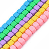 Handmade Polymer Clay Beads Strands X-CLAY-S092-78-1