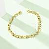 304 Stainless Steel Cuban Link
Chain Bracelets for Women BJEW-F527-06G-1