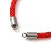 Milan Cord & 202 Stainless Steel Bracelets Making MAK-H004-01A-P02-2