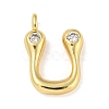 Rack Plating Brass Micro Pave Cubic Zirconia Pendants KK-A200-24G-U-1