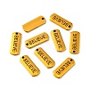 Tibetan Style Alloy Rectangle with Word Believe Pendants TIBEP-Q043-066AG-RS-3