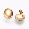 Ion Plating(IP) 304 Stainless Steel Stud Earring Findings STAS-G178-03G-13mm-2