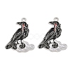 Alloy with Black Enamel Pendants AL-CBA2919-02P-05-1