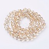 Electroplate Glass Beads Strands EGLA-J015-10mm-07-2