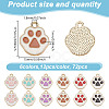 72Pcs 6 Colors Alloy Enamel Pendants ENAM-GO0001-16-2