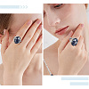 8Pcs 2 Colors 304 Stainless Steel Open Cuff Ring Settings RJEW-BBC0001-26-5
