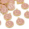 Golden Plated Alloy Enamel Charms ENAM-S118-07U-4