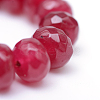 Faceted Rondelle Dyed Natural White Jade Bead Strands X-G-R343-4x6-07-4