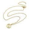 304 Stainless Steel Cubic Zirconia Constellation Flat Round Pendants STAS-S145-01H-1