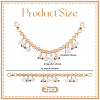 2Pcs Alloy Pink and White Enamel Flower Tassel Bag Decorative Chains AJEW-BBC0001-05-2