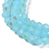 Imitation Jade Electroplate Glass Beads Strands GLAA-F029-J4mm-D03-3