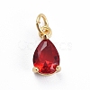 Brass Micro Pave Cubic Zirconia Pendants ZIRC-E164-64G-2