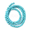1 Strand Dyed Dark Cyan Round Synthetic Turquoise Beads Strands X-TURQ-G106-4mm-02E-6