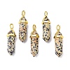 Natural Dalmatian Jasper Pointed Pendants G-G025-01G-33-1