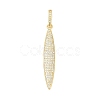 Brass Micro Pave Cubic Zirconia Pendants KK-H203-02G-1
