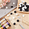 60Pcs 2 Colors Cloth Shank Buttons BUTT-GA0001-31-4