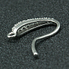 Brass Micro Pave Cubic Zirconia Earring Hooks ZIRC-K018-01P-2