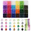 138g 23Colors Transparent Acrylic Beads TACR-FS0001-69-1
