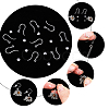 100Pcs Transparent Resin Earring Hooks RESI-CA0001-49-6