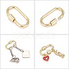 Brass Screw Carabiner Lock Charms X-KK-T047-07G-4