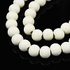 Painted Natural Wood Beads Strands WOOD-S053-54N-3