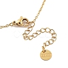 Golden 304 Stainless Steel Necklace NJEW-K252-09G-01-3