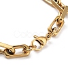Ion Plating(IP) 304 Stainless Steel Paperclip Chains Bracelets BJEW-K240-06G-3