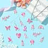 DIY Pink Awareness Ribbon Alloy Enamel Dangle Earring Making Kits DIY-YW0010-56-5
