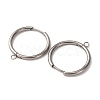 201 Stainless Steel Hoop Earring Findings STAS-D379-05A-P-2