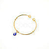 Real 18K Gold Plated 201 Stainless Steel Adjustable Cuff Bangles BM4462-2-1