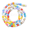Opaque Spray Painted Glass Bead Strands GLAA-N047-05B-2