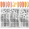 Stainless Steel DIY Nail Art Templates MRMJ-WH0092-062-1