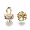 Brass Micro Pave Cubic Zirconia Peg Bails Pendants KK-N231-166-NF-2