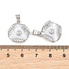 Brass Micro Clear Cubic Zirconia Peg Bails Pin Pendants KK-CBA6A75-52A-P-3