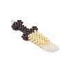 Glass Seed Beaded Broadsword Shape Pendants PALLOY-MZ00543-3