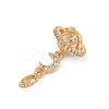 Brass Micro Pave Clear Cubic Zirconia European DanglePendants KK-K407-06P-2