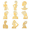 9Pcs 9 Styles Nickel Decoration Stickers DIY-WH0450-046-1