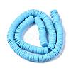 Flat Round Handmade Polymer Clay Beads CLAY-R067-10mm-36-2