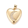 Brass Micro Pave Cubic Zirconia Locket Pendants KK-A161-44G-1