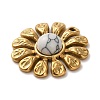 Natural Howlite Flower Pendants STAS-R009-05G-07-2